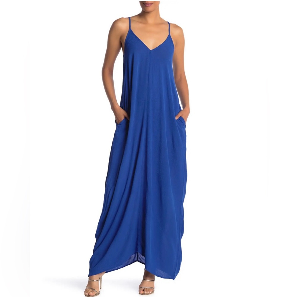 NWT Lovestitch Gauze Maxi Dress in Riviera Blue